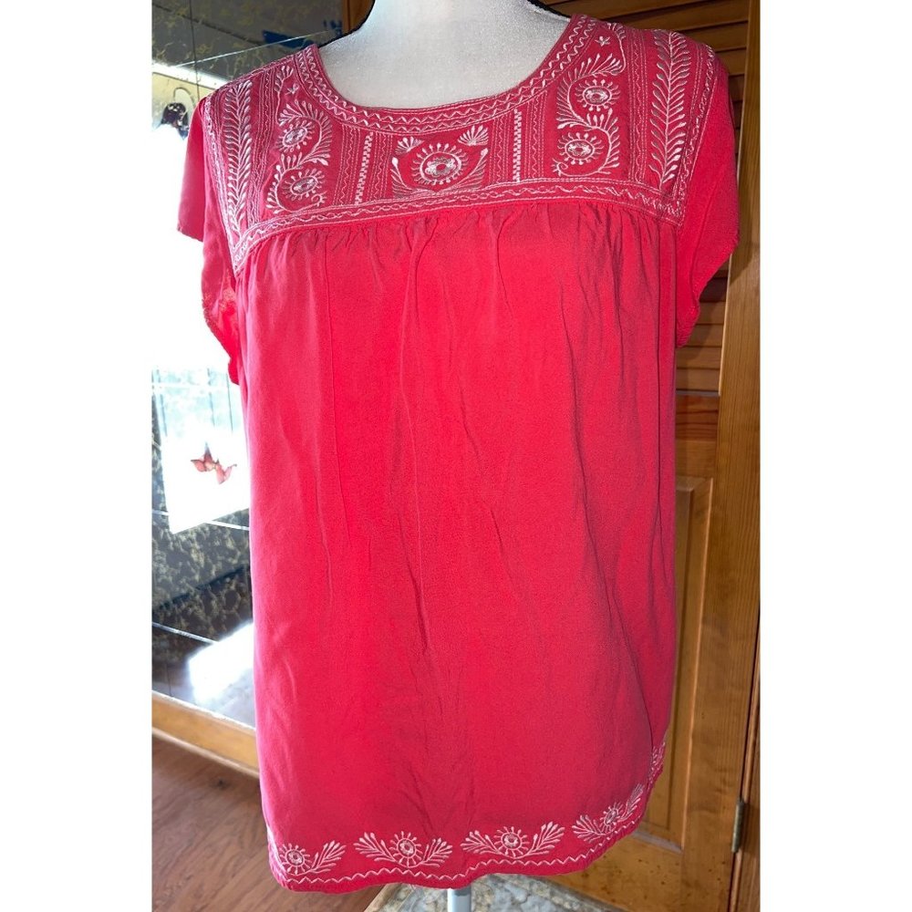 Faded Glory Boho Peasant Top -- XL